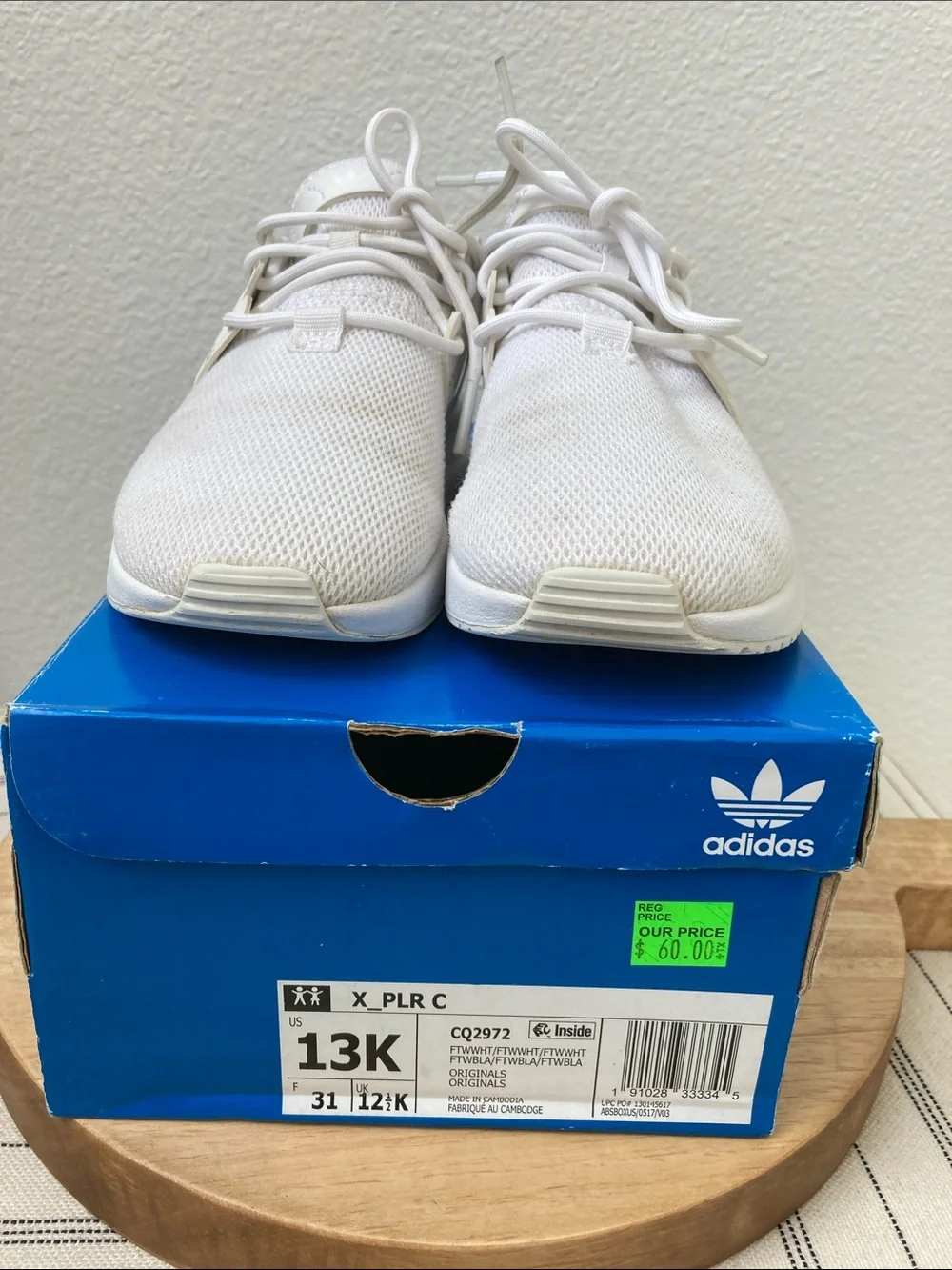 SALE! 50% Off adidas Kids White X_PLR C Lightweight Sneakers Size 13